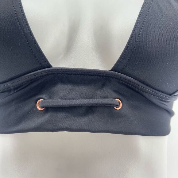 ASOS Swim Mix and Match High Waist Stripe Bottom with Black Bralette Top Size 8 - Picture 5 of 15